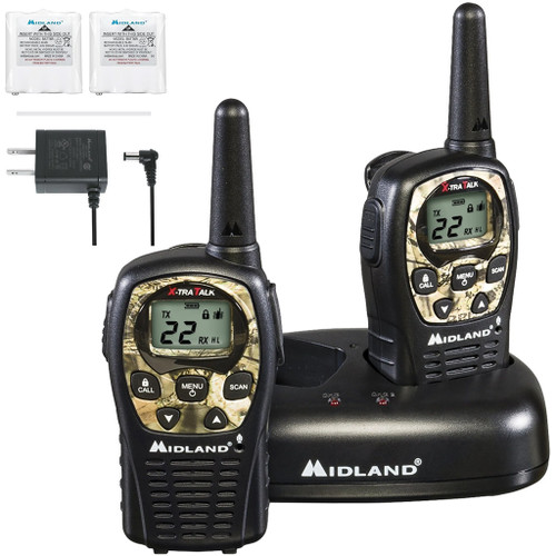 Midland LXT535VP3 2 Way Radio with Batteries Charger, Black
