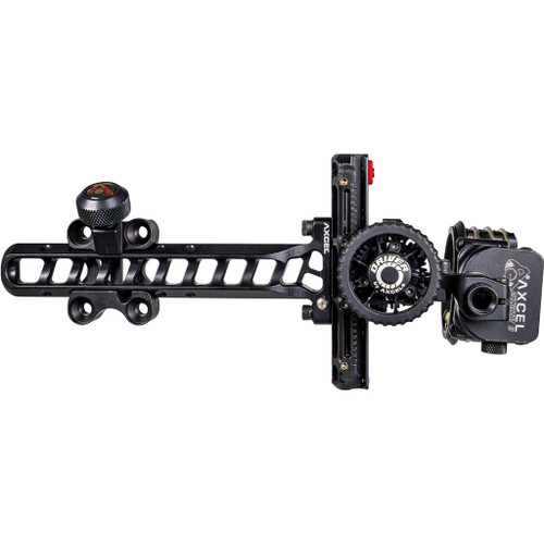 Axcel ADVR-S319-4AB Driver Slider Sight with Accustat II Scope Stealth Bowhunting, 3 Pin, .019, Micro, Black, Right Hand