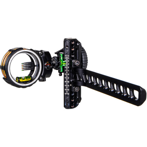 Axcel ADVR-S519-4AB Driver Slider Sight with Accustat II Scope Stealth Bowhunting, 5 Pin, .019, Micro, Black, Right Hand