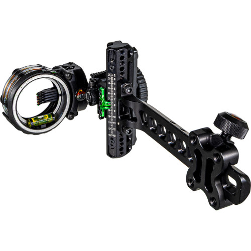 Axcel ADVR-S510-4AB Driver Slider Sight with Accustat II Scope, Stealth Bowhunting, 5 Pin, .010, Micro, Black, Right Hand