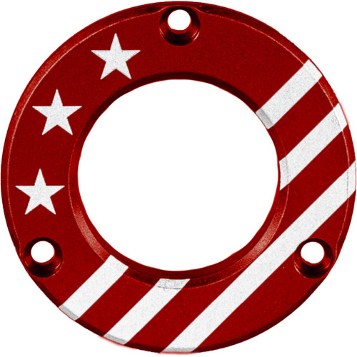 Axcel ADVR-HUB-RDUSA Driver Hubcap with Engraving - Made in USA/Patriotic Theme, Red