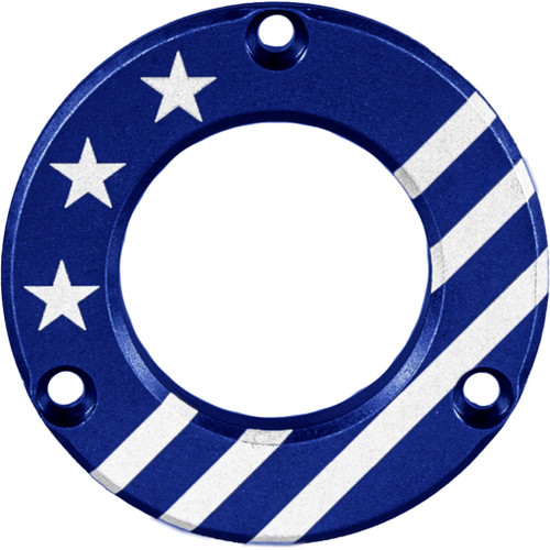 Axcel ADVR-HUB-BLUSA Driver Hubcap with Engraving - Made in USA/Patriotic Theme, Red