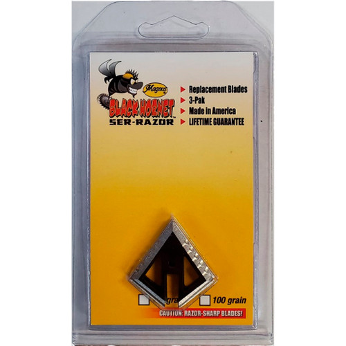 Magnus BHS150MB Black Hornet Ser-Razor Replacement Blade, 4 Blade, 150 Grain, Black