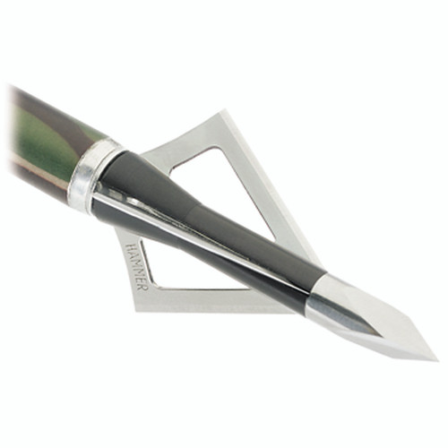 Wasp 7100 Hammer Broadheads, 3 Blade, 100 Grain, Black, 3 Pack