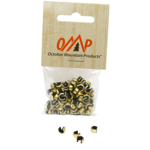 October Mountain 3102 Nock Sets Hunter, Black, 100 Pack
