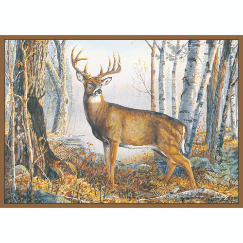 Custom Printed Rugs, Whitetail Deer, Brown