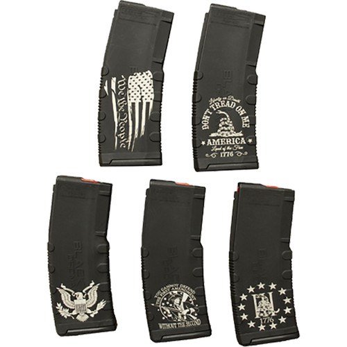 Black Rain Ordnance BRO-AMMGPK2 American Magazine Package 2, Black, 5 Pack, 30 Round