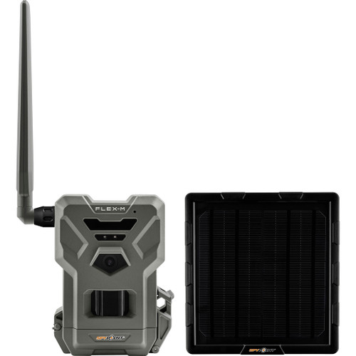 SpyPoint 01843 Flex-M Cellular Camera With Solar Panel Bundle Multi Carrier, Green