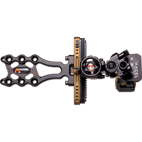 Axcel ALND-N310-4TB LANDSLYDE Slider Tactical Bowhunting Sight AccuStat II Micro, 3 Pin, .010, Black
