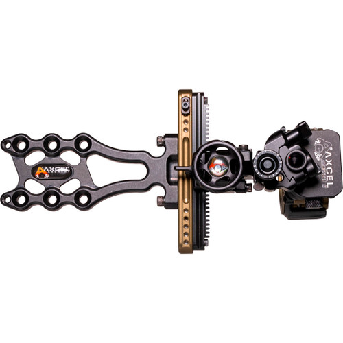 Axcel ALND-N510-4TB LANDSLYDE Slider Tactical Bowhunting Sight AccuStat II Micro, 5 Pin, .010, Black