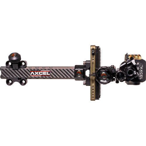 Axcel ALND-C319-4TB LANDSLYDE Carbon Pro Slider Tactical Bowhunting Sight AccuStat II Micro, 3 Pin, .019, Black