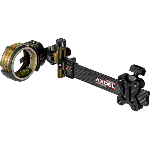 Axcel ALND-C310-4TB LANDSLYDE Carbon Pro Slider Tactical Bowhunting Sight AccuStat II Micro, 3 Pin, .010, Black