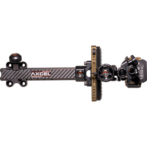 Axcel ALND-C519-4TB LANDSLYDE Carbon Pro Slider Tactical Bowhunting Sight AccuStat II Micro, 5 Pin, .019, Black