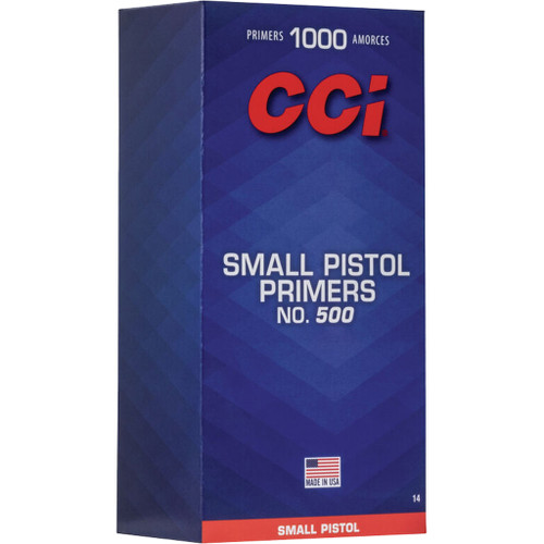 CCI 14 Standard Pistol Primers 500 Small, Yellow, 1000 Count