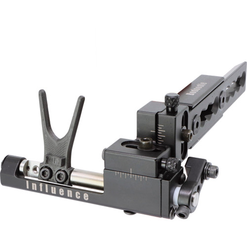 Specialty Archery INF-RH-DLXKT Influence Arrow Rest Deluxe Kit With Extension And Double Berger Hole, Black, Right Hand