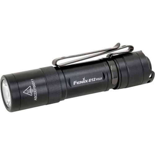 Fenix FX-E12V3 200 Lumen EDC Flashlight, Black