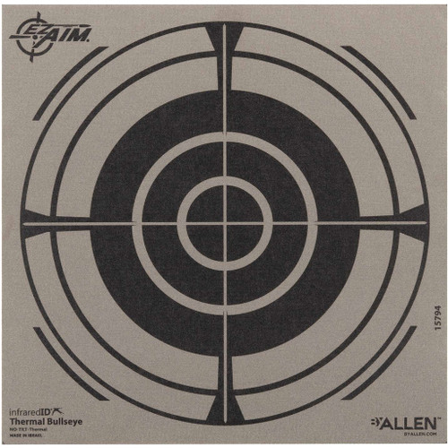 Allen Company 15794 Adhesive Thermal Bullseye Target, 8 Inches, Black