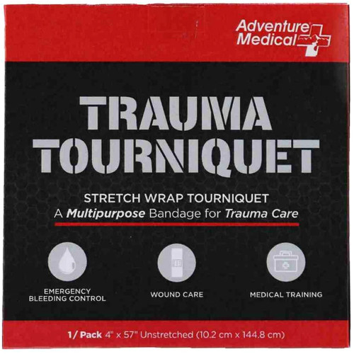 Adventure Medical 2064-0017 Trauma Tourniquet, 4 Inches x 57 Inches, Black
