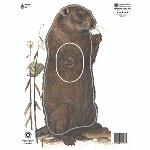 Maple Leaf Press NFA-24 NFAA Animal Faces Group 4 Woodchuck, Brown