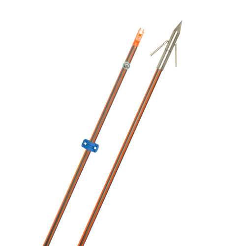 Fin-Finder 13185 Hydro Carbon IL Bowfishing Arrow with Big Head Pro Point, Orange