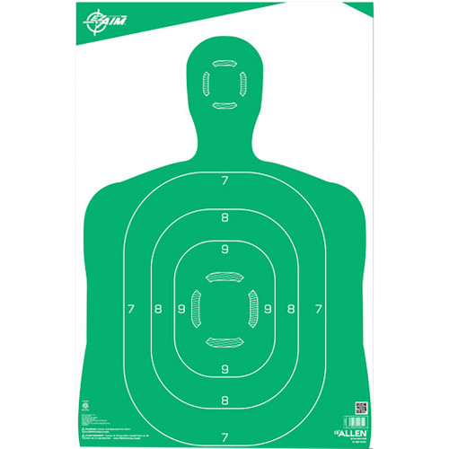 Allen Company 15204 Silhouette Paper Target, 12x18 Inches, Green, 10 Pack
