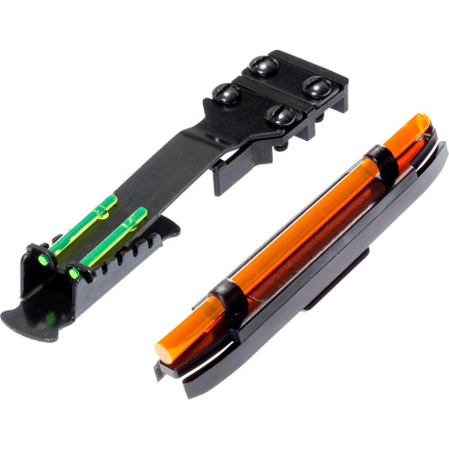 Hiviz C200-2 Ultra Narrow Magnetic Shotgun Front/Rear Rib 11/64 to 17/64 Green Orange Litepipes, Green