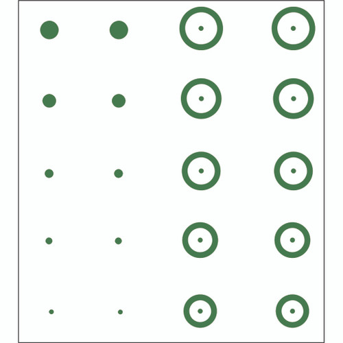 Gunstar Chubbie Target Reticle Set, Green