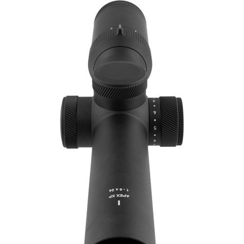 Alpen 6010 XP Rifle Scope 1-6X24 SFP MRAD Duplex Reticle, Black