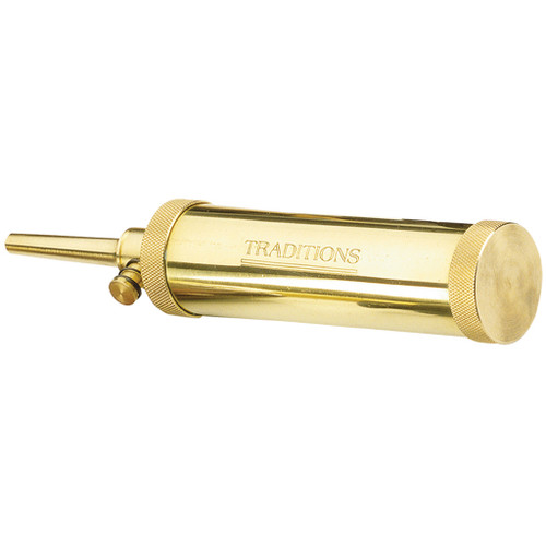 Traditions A1201 Deluxe Tubular Flask Brass with Valve, Brass