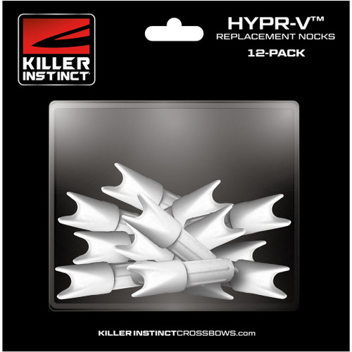 Killer Instinct 3060-N Hypr-V Nocks, White, 12 Pack