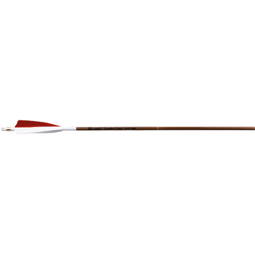 Victory BTVFG-600FF-6 Bamboo Traditional Arrows, 600 Spine, Brown, 6 Pack