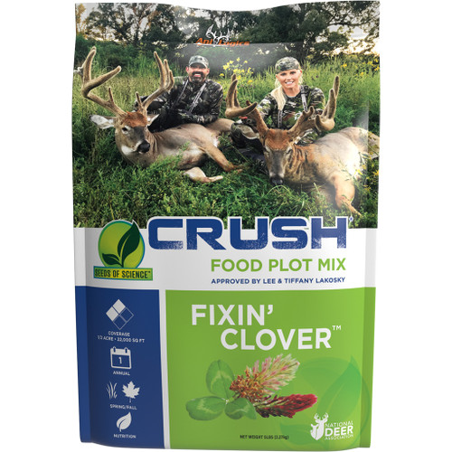 Ani-Logics 24017 CRUSH Fixin Clover Food Plot Seed, 5 lbs, Green