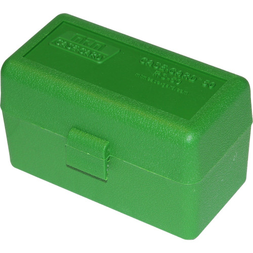 MTM RS-50-10 Case-Gard Rifle Ammunition Box, RS-50 Series, Green, 50 Round