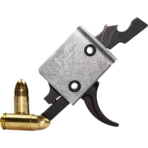 CMC Triggers 95501 AR15/AR10 9mm Single Stage Trigger, Curved Pin, 3-3.5 lbs Pull, Black
