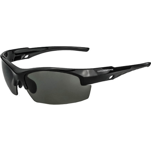 Crossfire XFFS-1020C Fire Streak Premium Shooting Glasses, Black/Smoke, 1 Pack