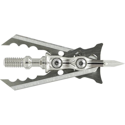 Rage R38100 Hypodermic NC Mechanical Broadheads, 100 Grain, Silver, 3 Pack