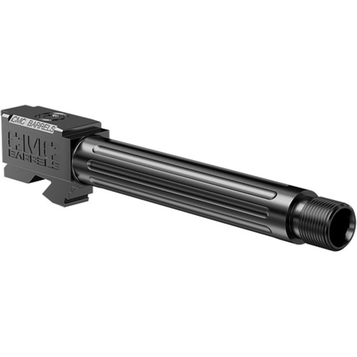 CMC Triggers 75511 Fluted Glock Barrels for Glock 17 Threaded, DLC HxBN, Black, Right Hand