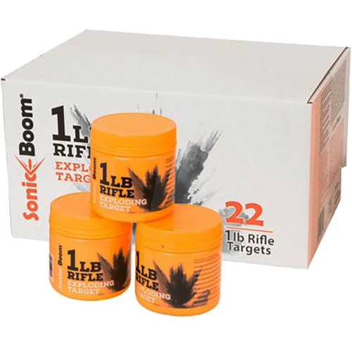 Sonic Boom SBT0120P Exploding Rifle Targets, 1 lbs, Orange, 22 Pack