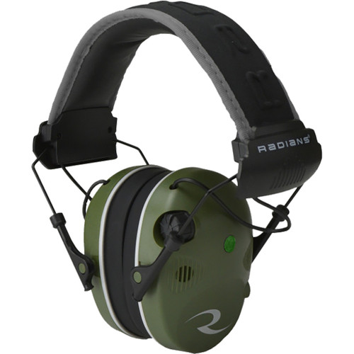 Radians R3400EQCS Quad Mic Electronic Earmuff, Green, 1 Pack