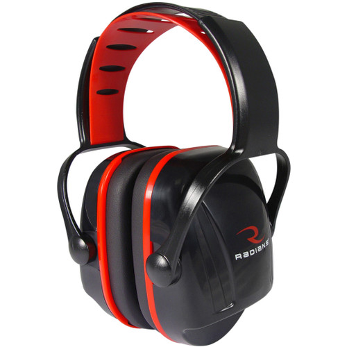 Radians XC0130CS X-Caliber Youth Earmuff, Black/Red, 1 Pack