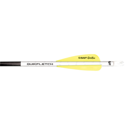 New Archery Products NAP-60-1006 Quikfletch Quickspin 4 Fletch, 2 Inches, White/Yellow
