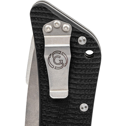 Southern Grind SG03030001 Bad Monkey Folding Knife, 4 Inches, Drop Point Satin with Black G10 Handle, Black