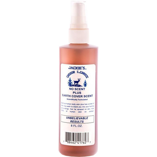 Jackies Deer Lures No Scent Plus Earth w/Sprayer, 8 Ounces, White