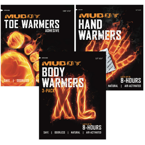 Muddy Outdoors MUD-DWAST Warmer Variety Pack Hand, Toe, White, X-Large Body, 6 Pack