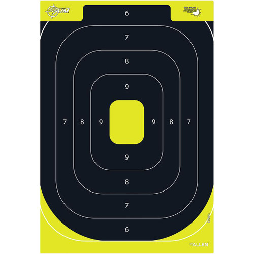 EZAim 15372 Splash IPSC Silhouette Targets 12x18 Inches, Black, 8 Pack