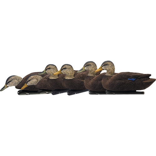 Avian-X AVX-AVX8075 Top Flight Duck Decoys Flocked, Black, 6 Pack