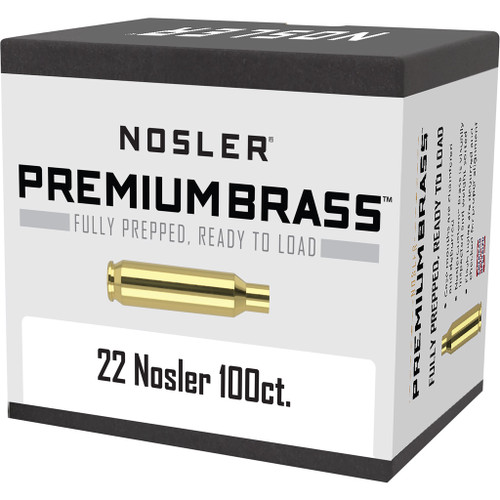 Nosler 10067 Custom Brass 22 Nosler, Brass, 100 Pack