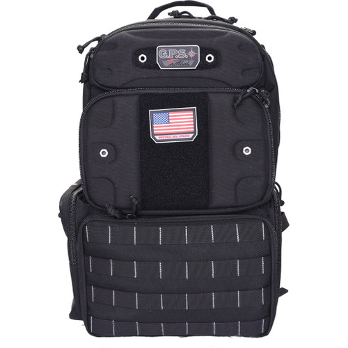 GPS GPS-T1913BPB Tactical Range Tall BackPack 4 Handguns, Black