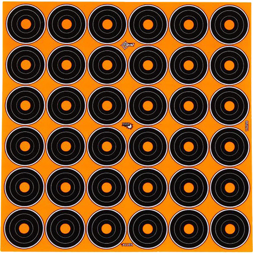 EZAim 15250 Splash 1 inch Bullseye Adhesive Targets, 6x6 Inches, Orange, 12 Pack