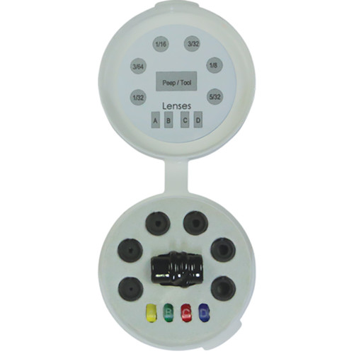 Hamskea PEEP075 Insight Peep Kit Deluxe Short Draw, 6 Aperture, 4 Clearifier Peep, White